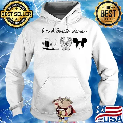 I'm a simple woman like camping sandals and mickey mouse s Hoodie