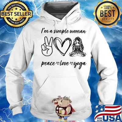 I'm a simple woman peace love yoga s Hoodie