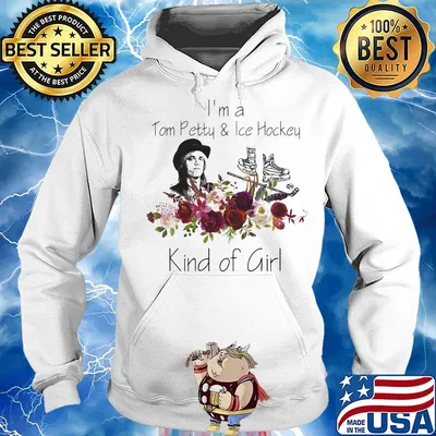 I'm a tom petty and ice hockey kind of girl flowers s Hoodie