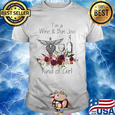 I'm a wine and bon jovi kind of girl flowers shirt