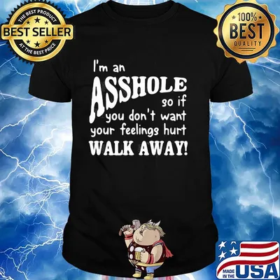 I'm an asshole so if you don't want your feelings hurt walk away shirt