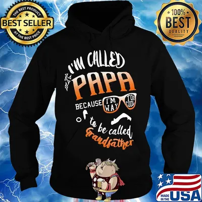 I'm called papa because i'm way too cool to be called grandfather s Hoodie