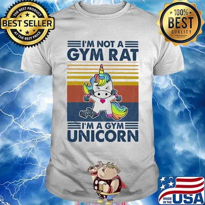 I'm not a gym rat I'm a gym unicorn vintage retro shirt