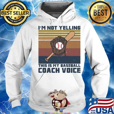 I'm not yelling this is my baseball coach voice vintage retro s Hoodie