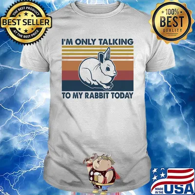I'm only talking to my rabbit today vintage retro shirt