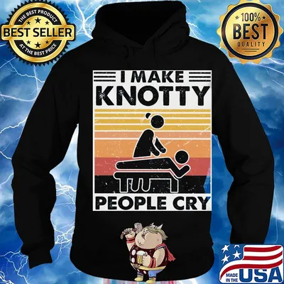 I make knotty people cry vintage retro black s Hoodie