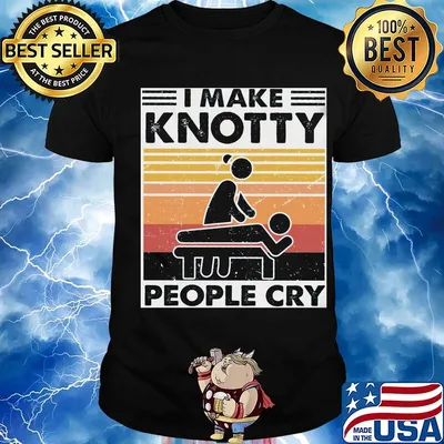 I make knotty people cry vintage retro black shirt