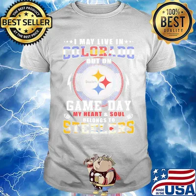I may live in colorado but on game day my heart and soul belongs to steelers shirt