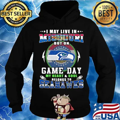 I may live in missouri but on game day my heart and soul belongs to seahawks s Hoodie
