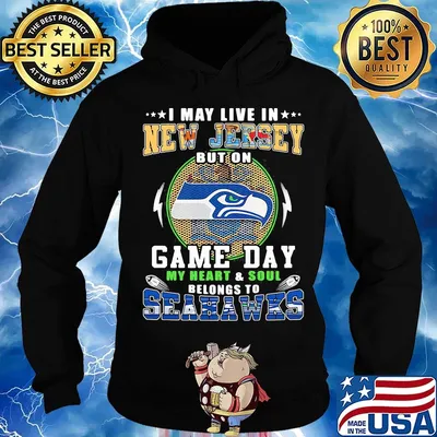 I may live in new jersey but on game day my heart and soul belongs to seahawks s Hoodie