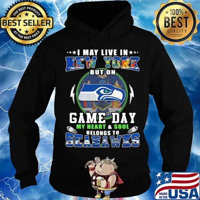 I may live in new york but on game day my heart and soul belongs to seahawks s Hoodie