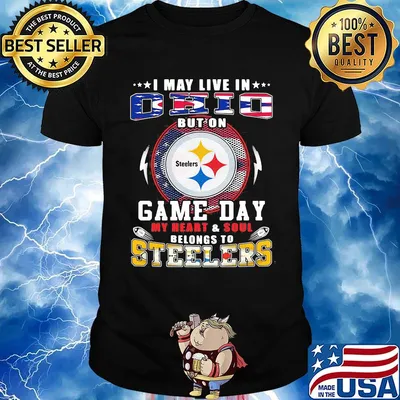 I may live in ohio but on game day my heart and soul belongs to steelers shirt