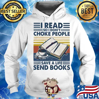 I read so I don't choke people save a life send books vintage retro s Hoodie