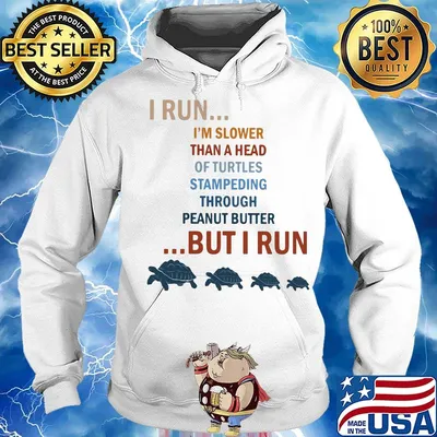 I run I'm slower than a head of turtles but I run s Hoodie