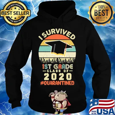 I survived 1st grade class of 2020 quarantined vintage s Hoodie