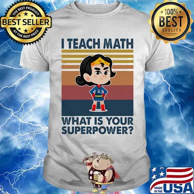 I Teach Math What Is Your Superpower Superman Vintage Retro Shirt