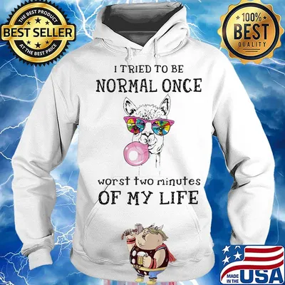 I Tried To Be Normal Once Worst Two Minutes Of My Life Llama Shirt Hoodie