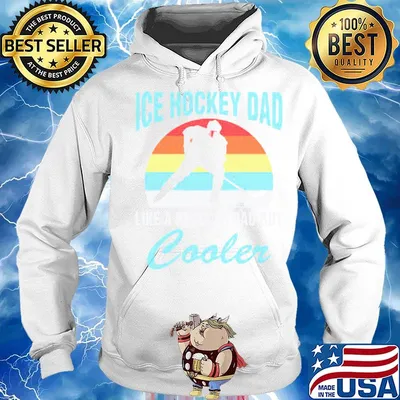Ice hockey dad like a regular dad but cooker vintage retro s Hoodie