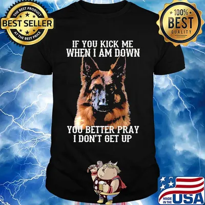 If You Kick Me When I Am Down You Better Pray I Don't Get Up Deutscher Schaferhund Shirt