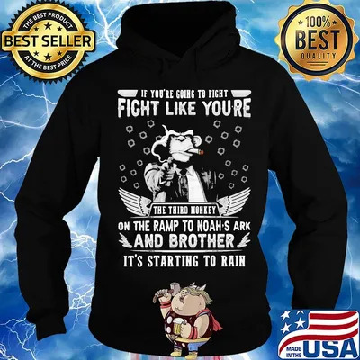 if you're going to fight fight like you're the third monkey on the ramp to noah's ark and brother it's starting to rain s Hoodie