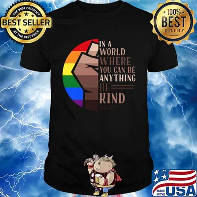 In A World Where You Can Be Anything Be Kind LGBT Black Lives Matter Shirt