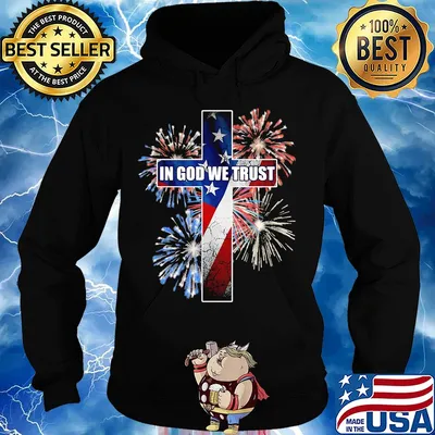 In god we trust jesus firework american flag independence day s Hoodie