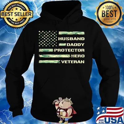 Independence Day husband daddy protector hero veteran s Hoodie