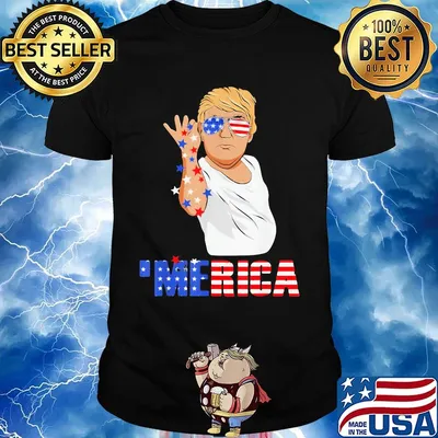 Independence day trump glasses merica shirt