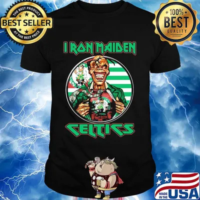 Iron maiden boston celtics american flag independence day shirt
