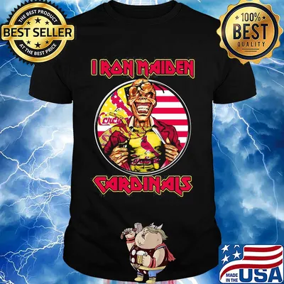 Iron maiden st. louis cardinals american flag independence day shirt