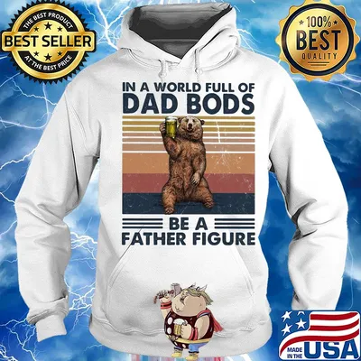 It's not a dad bod its a father figure bear beer vintage s Hoodie