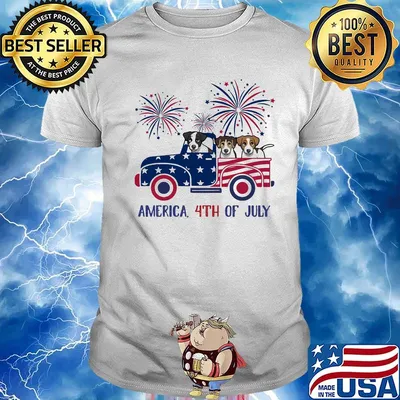 Jack Russell America 4th Of July flag Shirt