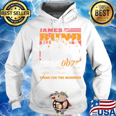 James bond movie years of 1962 2020 007 thank you for the memories signatures s Hoodie