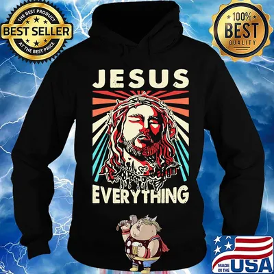 Jesus everything vintage retro s Hoodie