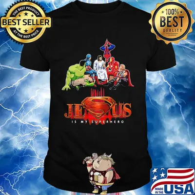 Jesus is my superhero light shirt