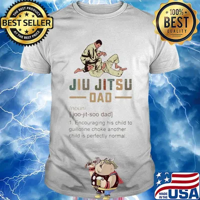 Jiu Jitsu dad encouraging his child to guillotine choke another shirt