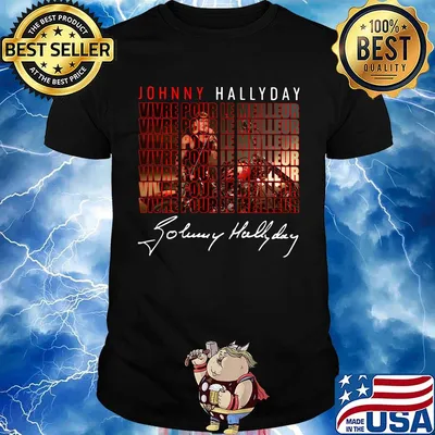 Johnny hallyday vivre pour le meilleur signatures shirt