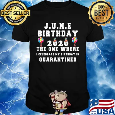 June birthday 2020 the one where they i celebrate my birthday in quarantined balloon shirt