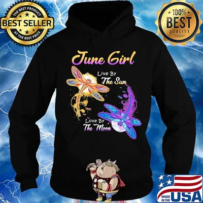 JUNE GIRL LIVE BY THE SUN LOVE BY THE MOON DRAGONFLY SHIRT Hoodie