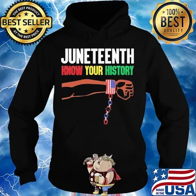 Juneteenth know your history american flag independence day s Hoodie