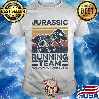 Jurassic Running Team Dinosaur Vintage Retro Shirt