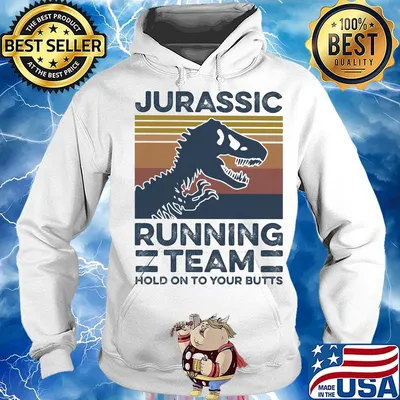 Jurassic Running Team Hold On To Your Butts Vintage Retro Shirt Hoodie