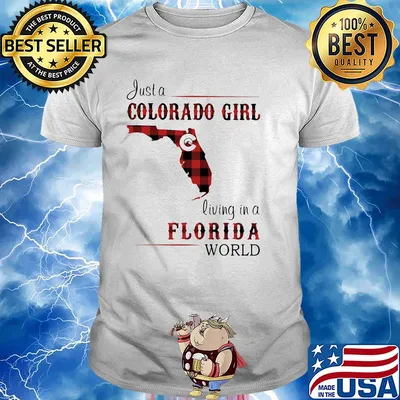 Just a colorado girl living in a florida world map shirt