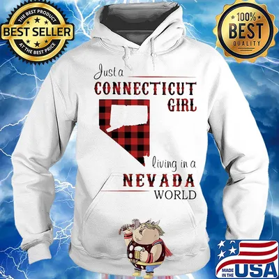 Just a connecticut girl living in a nevada world map s Hoodie