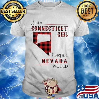 Just a connecticut girl living in a nevada world map shirt