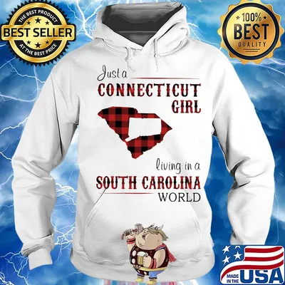 Just a connecticut girl living in a south carolina world s Hoodie