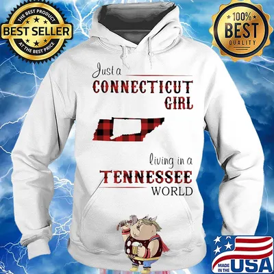 Just a connecticut girl living in a tennessee world map s Hoodie