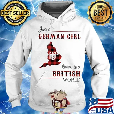 Just a German Girl Living In A British World Red Shirt Hoodie