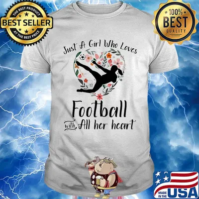 Just a girl who love football with all her heart flowers shirt