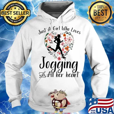 Just a girl who loves jogging with all her heart flowers s Hoodie